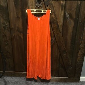 Red-Orange Old Navy Sleeveless Swing Dress, Size Medium